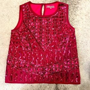 NWOT Francesca’s Pink Sequin Top (S)